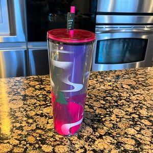 Starbucks Halloween Camera Flash Actived Holographic Pumpkin Tumbler 24 oz